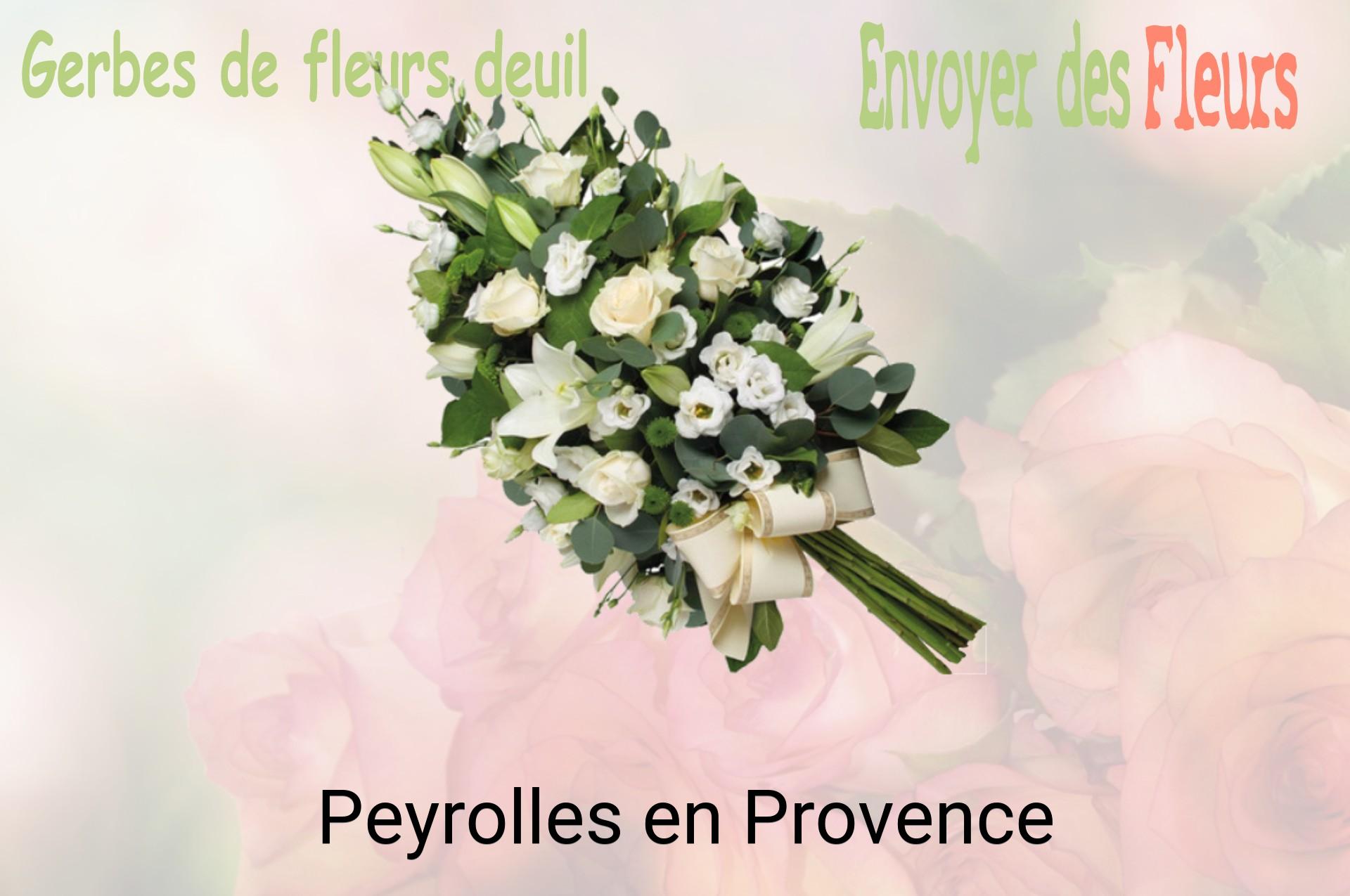 Gerbe de fleurs de deuil livrée à Peyrolles-en-Provence